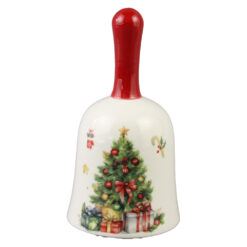 Clopotel din ceramica 7X13 CM, Brad de Craciun