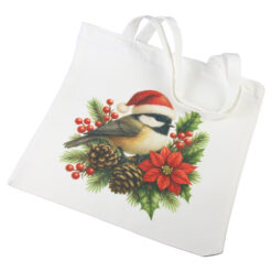 Sacosa textil, Pasare cu caciula, 40x37 CM