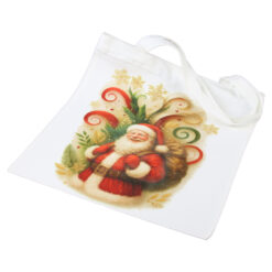 Sacosa textil cu fermoar, Mos Craciun, 36x38 CM