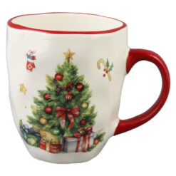 Cana de Craciun, din ceramica, 300 ml, Brad