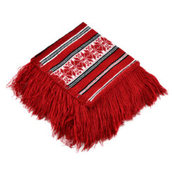 Fata de masa artizanat 40x40 CM Rosu/Alb/Negru