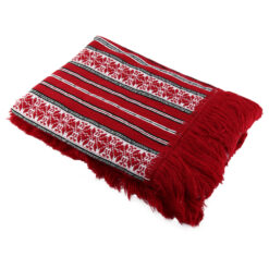 Fata de masa artizanat 160x140 CM Rosu/Alb