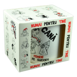 Cana ceramica 300 ml "Femeie de succes", in cutie decorativa - Funny Mug
