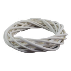 Coroana pentru decor din rachita 20 CM - Alb