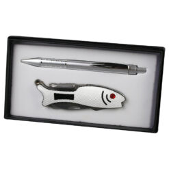 Set cadou pentru barbati, Pix cu briceag multifunctional Peste