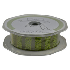 Rola panglica pentru decor verde 25 mm x 10 m