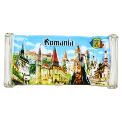 Magnet de frigider din rasina, Romania/Castele 9x4 CM