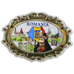 Magnet de frigider din metal 8x6 CM - Castele, Cetati & Vlad Tepes