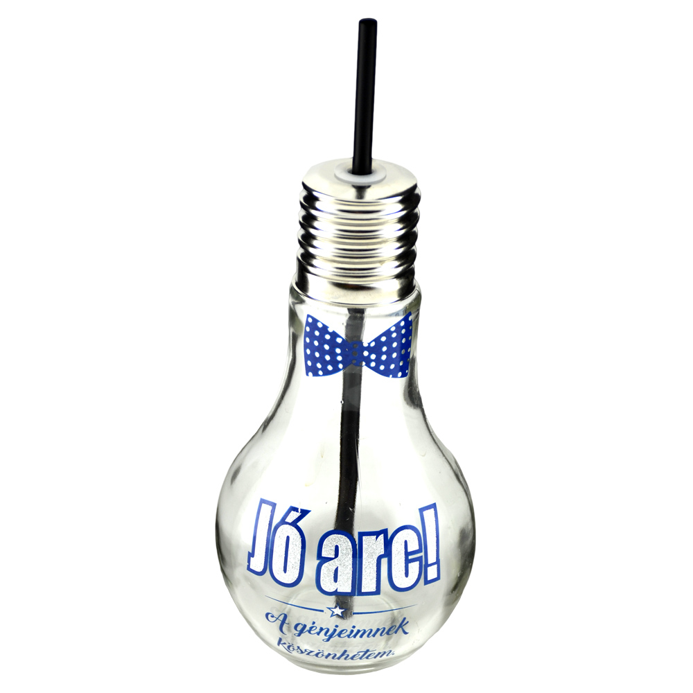 Sticla cu pai, forma bec "Jo arc" 9x22 CM