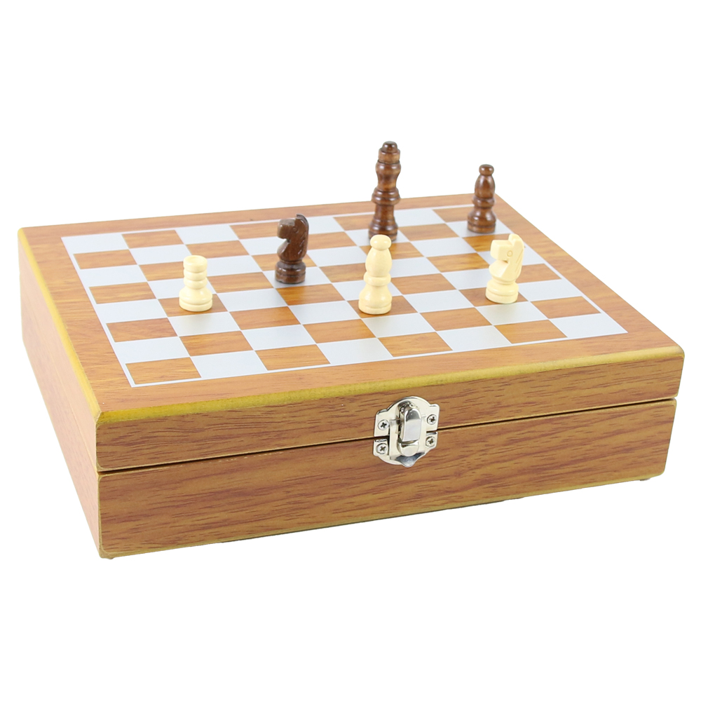 Set cadou Plosca cu accesorii si joc Sah, 24x18 CM, cu exterior pluta - imagine 2