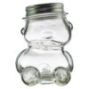 Borcan Ursulet din sticla pentru miere 120 ml, 7x10 CM