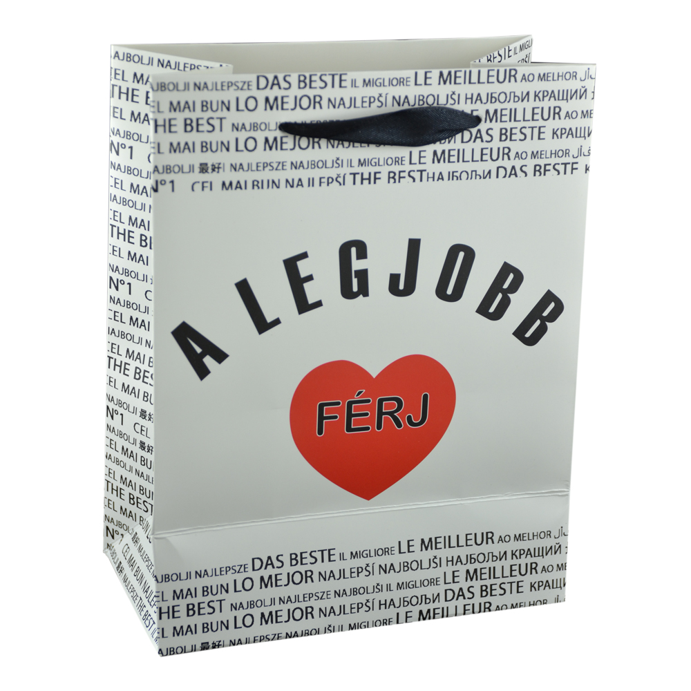 Punga cadou din hartie laminata 18x23 CM - A legjobb ferj/The best husband