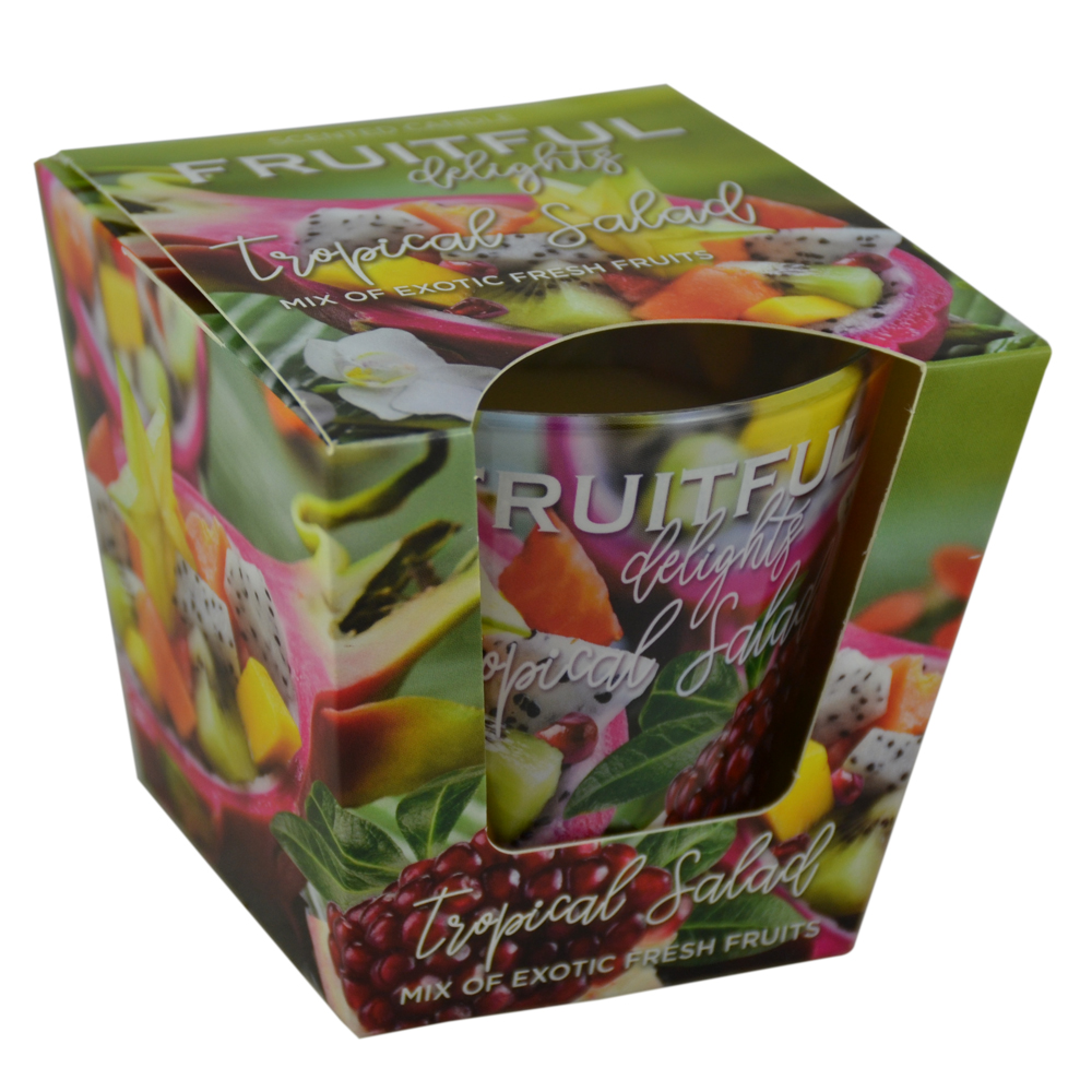 Lumanare parfumata in pahar de sticla - Diverse arome de fructe (Model 1)