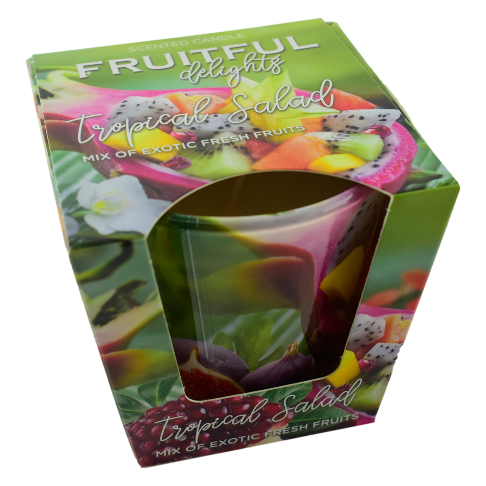 Lumanare parfumata in pahar de sticla - Diverse arome de fructe (Model 1) - imagine 3