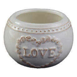 Ghiveci din ceramica 9x7 CM - Design inscriptionat "Love"