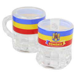 Pahar din sticla pentru snaps - Stema Romaniei