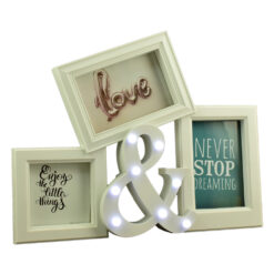 Rama foto colaj pentru 3 fotografii - Design cu lumini led