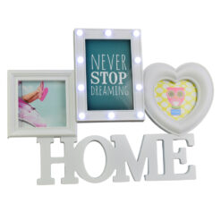 Rama foto colaj pentru 3 fotografii realizata din plastic - Design Home cu leduri