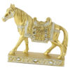 Figurina cal din rasina aurie 14 CM
