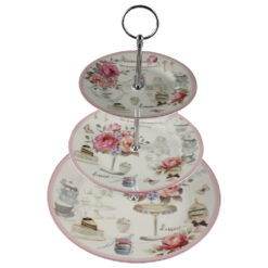 Platou din ceramica cu 3 nivele, Delicious Cake