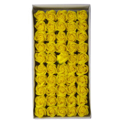 Trandafiri de sapun, 5 CM, 50 de bucata/cutie - Galben auriu