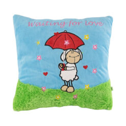 Perna de plus decorat cu miel "Waiting for Love" 35x30 CM