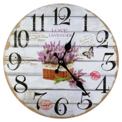 Ceas de perete din lemn 30 CM - Love Lavender
