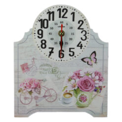 Ceas masa din lemn 20x23 CM - Lavender/Rose