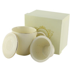 Cana portelan cu infuzor si capac 430 ml "Ice Cream"