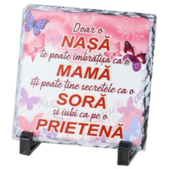 Placa ardezie "Doar o Nasa" 14x14 CM