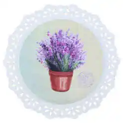 Alternative view of Suport oale din lemn 19 CM, Lavanda