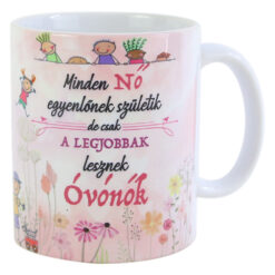 Cana ceramica "Minden No egyenlonek szuletik...- Ovono", 330 ml