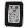 Bricheta metalica "Time to...", 3.5x5.5 CM, Argintiu