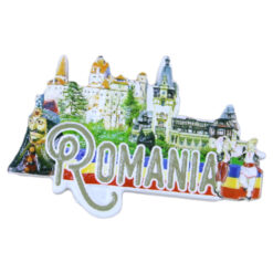 Magnet frigider din rasina 8x5 CM, Romania, Castelul Bran&Peles