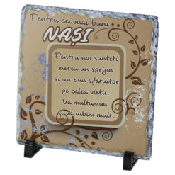 Placa ardezie "Pentru cei mai buni Nasi!" 19?19 CM