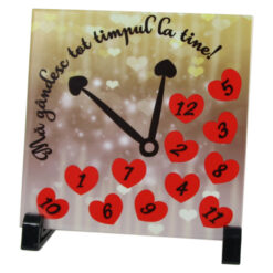 Placa decorativa "Ma gandesc tot timpul la tine..." 15x15 CM