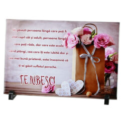 Placa decorativa "Te iubesc..." 30x20 CM