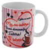 Cana ceramica "Buna dimineata Iubire!..." 330 ml, Roz