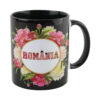 Cana ceramica Romania, 330 ml, decor floral