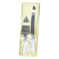 Set tacamuri tort nunta - Alb