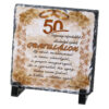 Placa ardezie "Boldog 50. hazassagi evfordulot! 14x14 CM