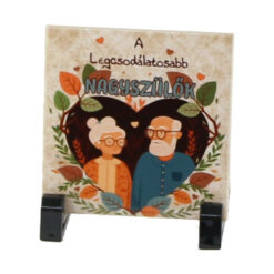 Placa decorativa "A legcsodalatosabb Nagyszulok" 10x10 CM, placa faianta