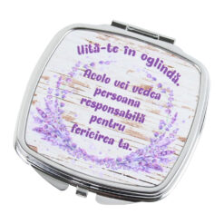 Oglinda de buzunar "Uite-te in oglinda..." 6.5 CM