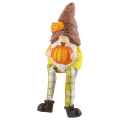 Figurina Spiridus din ceramica cu picioare textil 18 CM, cu dovlecel