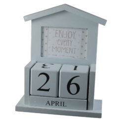 Calendar perpetuu din lemn cu rama foto 19x24 CM