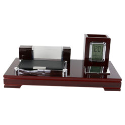 Set pentru birou cu ceas digital, 34x18x14 CM