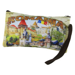 Geanta cosmetica "Romania" 20x11 CM, din piele ecologica