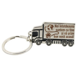 Breloc metalic Camion "Noi intotdeauna suntem cu tine..." 5 CM