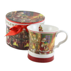 Cana ceramica 300 ml, "Mos Nicolae", in cutie decorativa