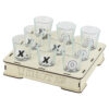 Joc de baut Tic Tac Toe cu 9 pahare Shot xo 18x18 CM